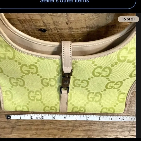 Vintage Gucci Jackie Bardot Rare Iconic Lime Green Bag Purse Silver Hardware - Picture 6 of 15